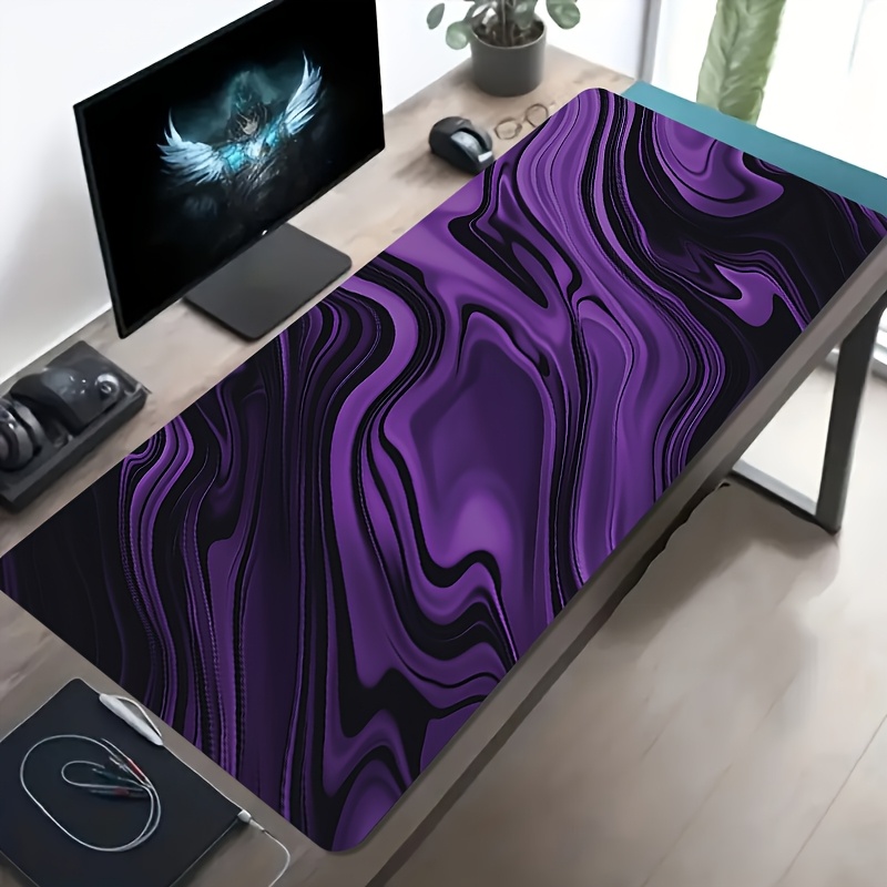 Pc Gaming Liquid - Purple Black Marble Liquid Metal Extended