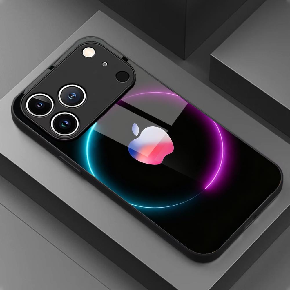 Pc Case Tempered Glass - Color lined tempered glass phone case