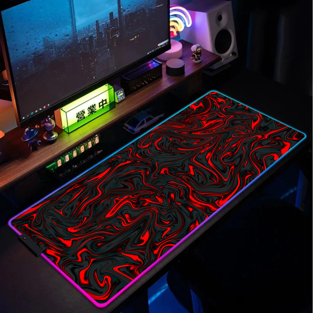 Mousepad RGB Mouse Pad Red and - огляд і ціна Pc Gaming Liquid