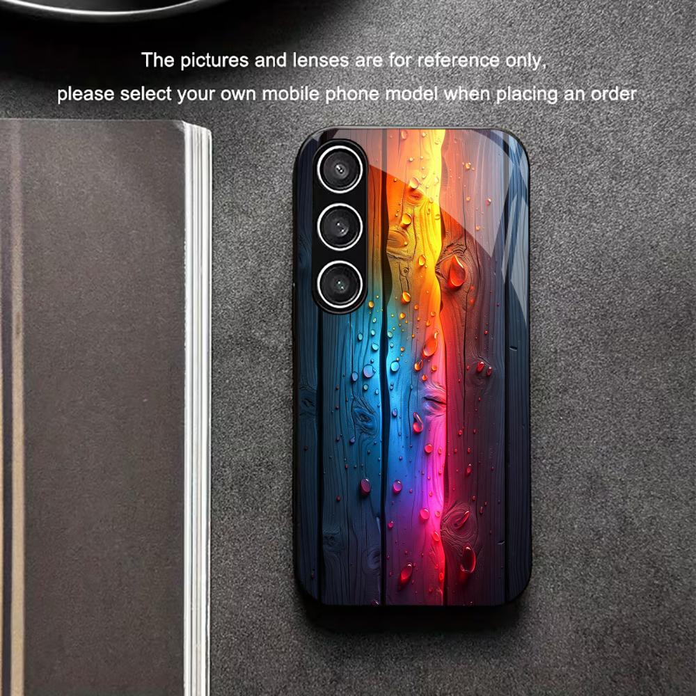 Colorful wood grain tempered g - огляд і ціна Pc Case Tempered Glass