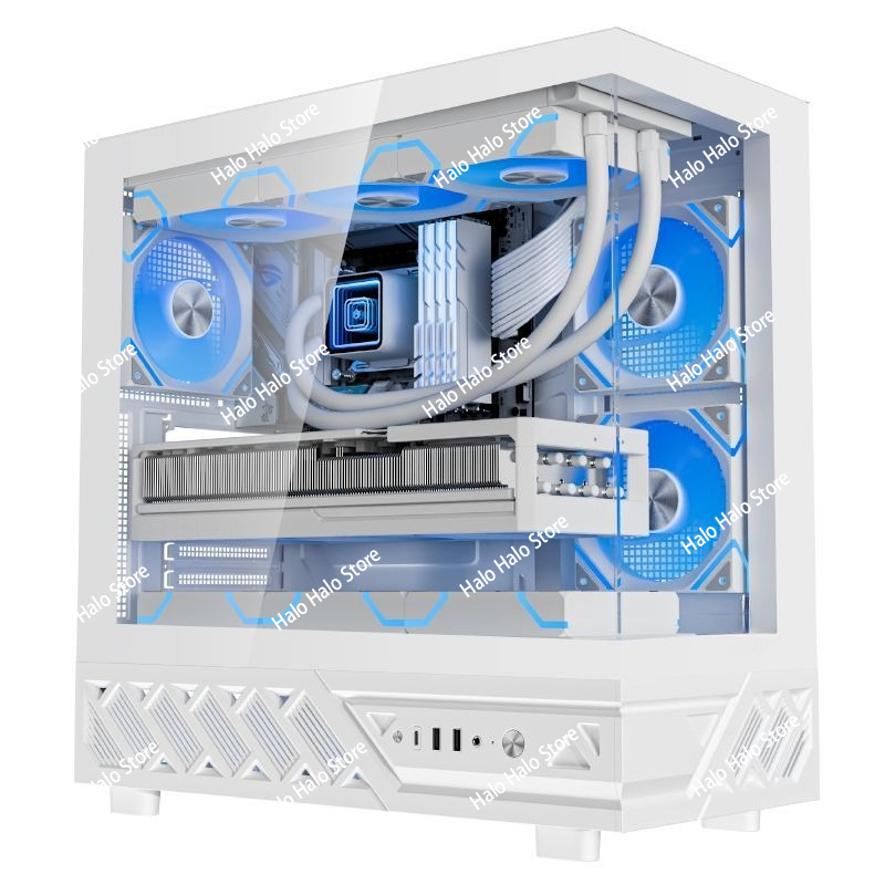 White Seaview ATX PC Case Temp - огляд і ціна Pc Gaming Liquid
