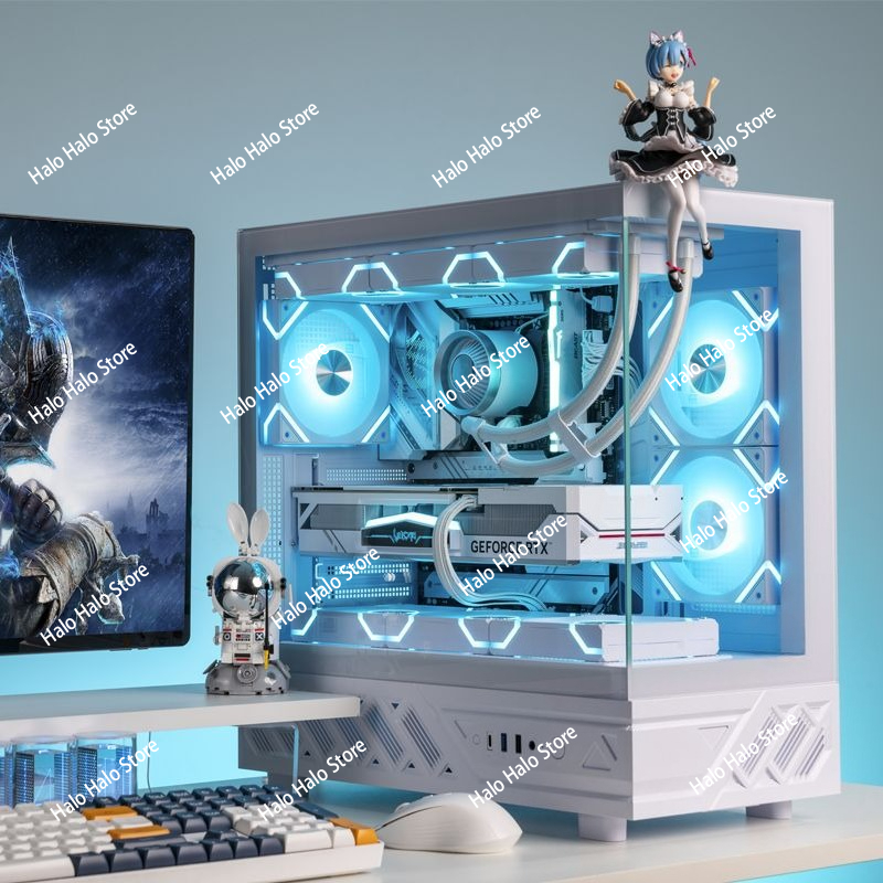 White Seaview ATX PC Case Temp - огляд і ціна Pc Gaming Liquid