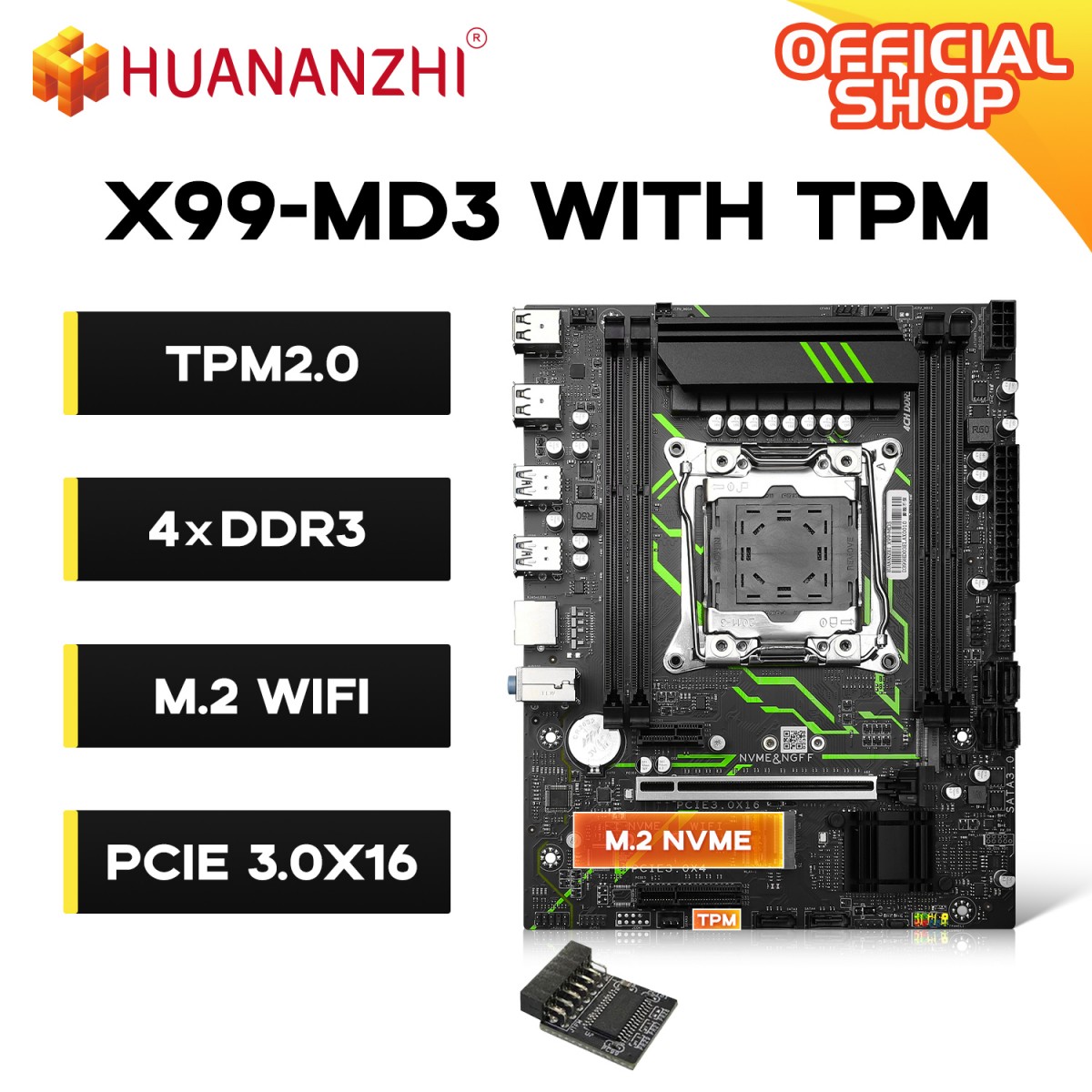 HUANANZHI X99-MD3 Motherboard  - огляд і ціна Pc Gaming Xeon