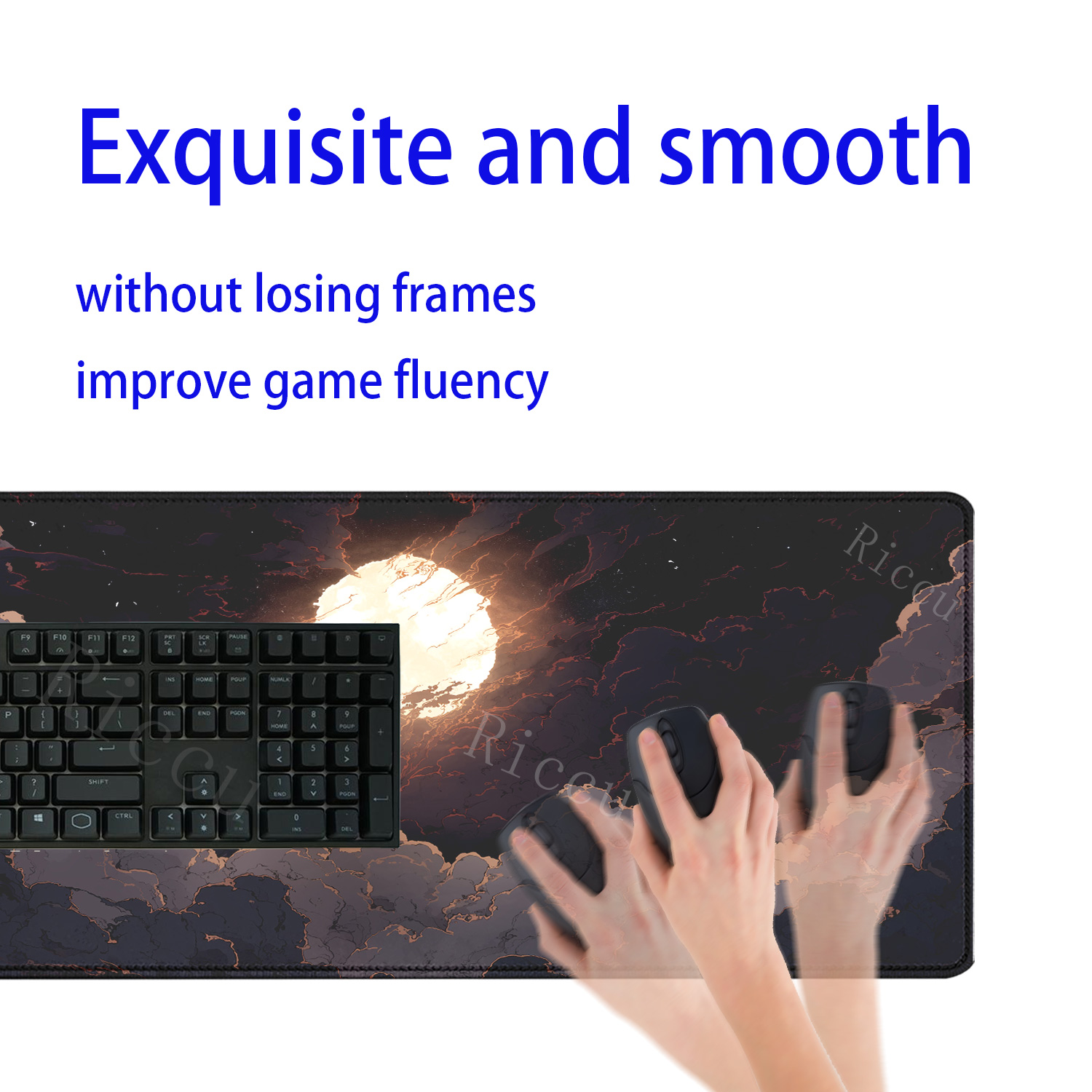 moon night cloud Mousepad Rubb - огляд і ціна Pc Gaming Cloud Free