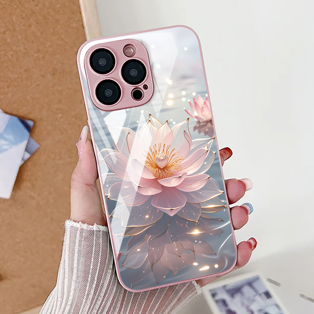 Lotus Flower Phone Case For iP - огляд і ціна Pc Case Tempered Glass